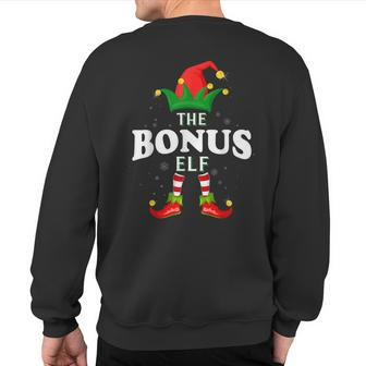 Xmas Bonus Elf Family Matching Christmas Pajama Sweatshirt Back Print - Monsterry DE