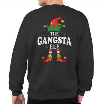 Xmas Gangsta Elf Family Matching Christmas Pajama Sweatshirt Back Print - Thegiftio UK