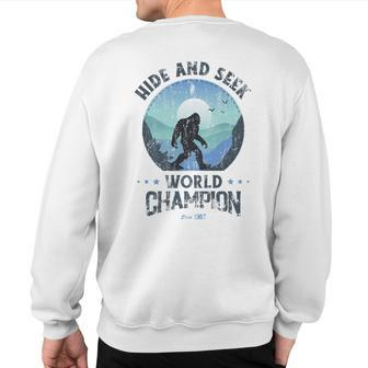 Bigfoot Hide And Seek Bigfoot Hide And Seek Champion Sweatshirt Back Print - Monsterry UK