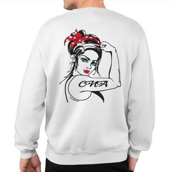 Cna Rosie The Riveter Pin Up Sweatshirt Back Print - Monsterry UK