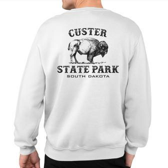 Custer State Park South Dakota American Bison Souvenir Sweatshirt Back Print - Monsterry AU