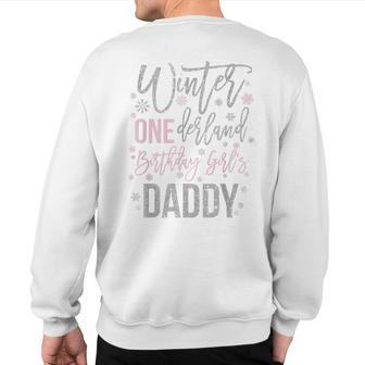 Daddy Pink Winter Onederland 1St Birthday Snowflake Matching Sweatshirt Back Print - Thegiftio UK
