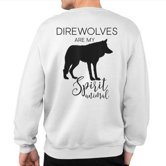 Dire Wolf Spirit Animal J000392 Sweatshirt Back Print - Monsterry