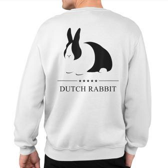 Dutch Rabbit Black Silhouette Sweatshirt Back Print - Monsterry DE