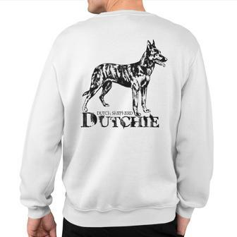 Dutch Shepherd Dutchie Sweatshirt Back Print - Monsterry