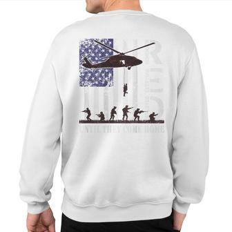 On Friday We Wear Red Friday Military Us Flag Print On Back Sweatshirt Back Print - Monsterry