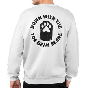 Goth Punk Kitty Cat Lover Down With The Toe Bean Scene Sweatshirt Back Print - Monsterry AU