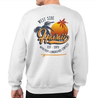 Hawaii Makaha Beach Longboard Contest Sweatshirt Back Print - Monsterry CA