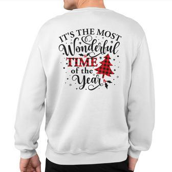 It's The Most Wonderful Time Of The Year Christmas Trees Sweatshirt Back Print - Thegiftio