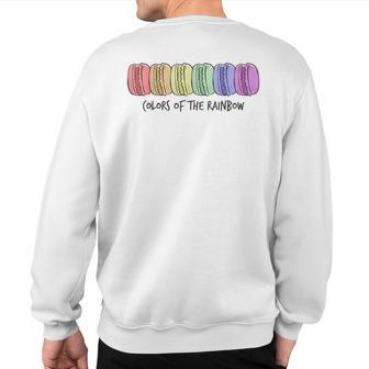 I Love Macarons For Parisians Paris Macaron Sweatshirt Back Print - Monsterry