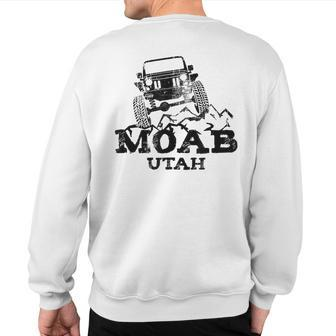Moab Utah Off Roading 4X4 Souvenir Sweatshirt Back Print - Monsterry UK