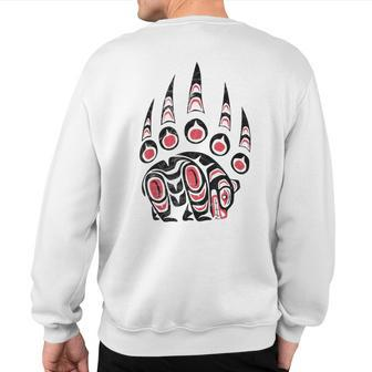 Native American Bear Claw Tribal Indian Native Sweatshirt Back Print - Monsterry