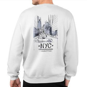Ny New York City Nyc Manhattan Skylines Buildings Sweatshirt Back Print - Monsterry AU