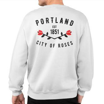 Portland City Of Roses Oregon Pdx Classic Vintage 503 Sweatshirt Back Print - Monsterry DE
