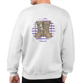 Purple Up Military Child Month Brat Born Resilient And Tough Sweatshirt Back Print - Monsterry CA