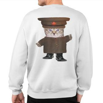Red Army Kitten Sweatshirt Back Print - Monsterry AU