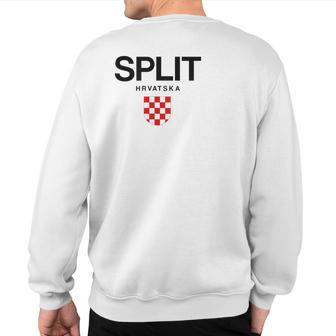 Split Croatian Pride Croatia Sweatshirt Back Print - Monsterry DE