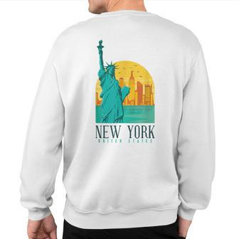 Statue Of Liberty Retro Vintage New York City Nyc Ny Sweatshirt Back Print - Monsterry AU