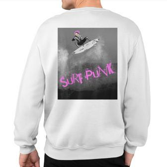 Surf Punk Violent Pink Sweatshirt Back Print - Monsterry