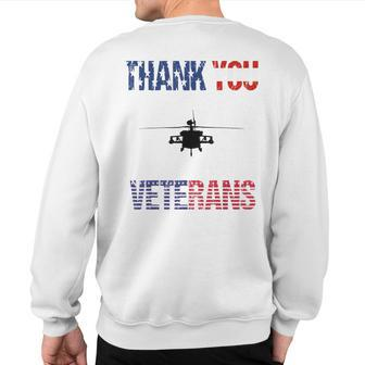 Thank You Veteran Day Dd 214 American Army Flag 2018 Sweatshirt Back Print - Monsterry UK