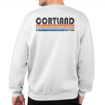 Vintage 1980S Style Cortland Ny T Sweatshirt Back Print - Monsterry UK