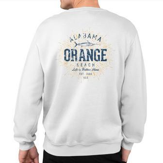 Vintage Orange Beach Sweatshirt Back Print - Monsterry AU