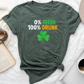 0 Irish 100 Drunk Vintage Saint Patrick Day Drinking Bella Canvas T-shirt - Monsterry CA