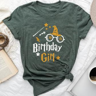 10Th Birthday Girl Wizard Magic Bday To Celebrate Wizards Bella Canvas T-shirt - Seseable