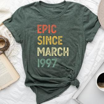 27Th Birthday Epic Since March 1997 27 Years Old Bella Canvas T-shirt | Mazezy