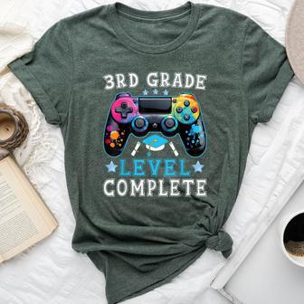 3Rd Grade Level Complete Last Day Of School Gamer Graduation Bella Canvas T-shirt - Monsterry DE