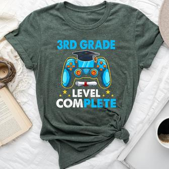 3Rd Grade Level Complete Last Day Of School Graduate Boys Bella Canvas T-shirt - Seseable