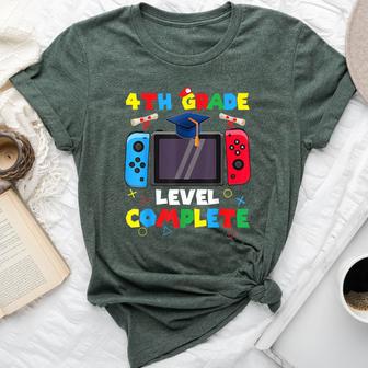 4Th Grade Level Complete Graduation Class Of 2024 Boys Gamer Bella Canvas T-shirt - Thegiftio UK