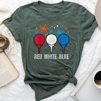 4Th July Red White Blue Golf Patriotic Golfer Dad Women Bella Canvas T-shirt - Monsterry AU