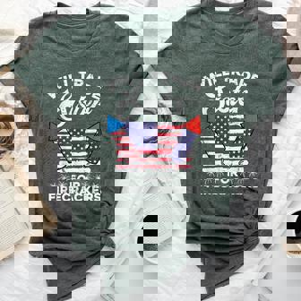 4Th July Will Trade Sister For Firecrackers Patriot Boys Kid Bella Canvas T-shirt | Mazezy