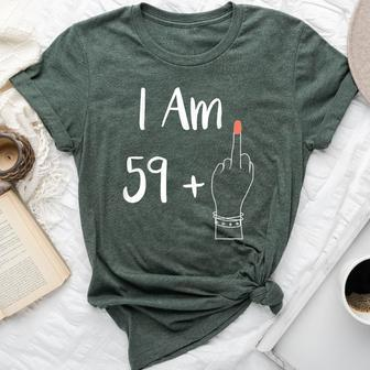 I Am 59 Plus 1 Middle Finger For A 60Th 60 Years Old Bella Canvas T-shirt - Seseable