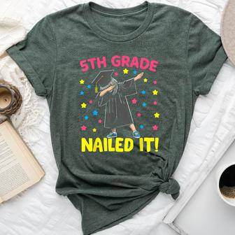 5Th Grade Nailed It Dabbing Girl 5Th Grade Graduation Bella Canvas T-shirt - Seseable