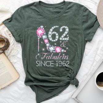 62 And Fabulous Since 1962 Happy 62Nd Birthday Girl Lady Bella Canvas T-shirt - Monsterry UK
