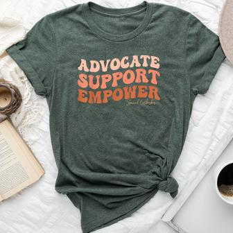Advocate Support Empower Groovy Social Worker Graduation Bella Canvas T-shirt - Seseable