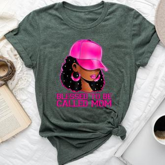 African American Afro Blessed To Be Called Mom Bella Canvas T-shirt - Thegiftio UK