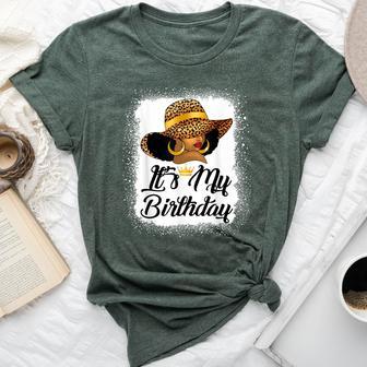 African American Woman It's My Birthday Black Queen Bella Canvas T-shirt - Thegiftio UK