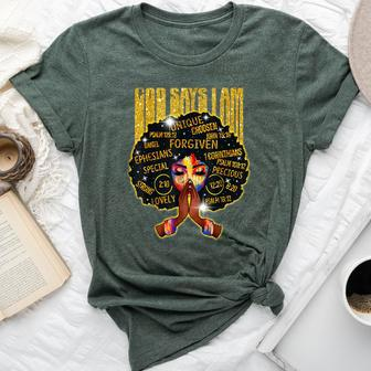 African God Say I Am For Women Gold Black Girl Magic Bella Canvas T-shirt - Thegiftio UK
