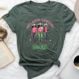 African Melanin Cowgirl Swag Black History Howdy Girl Bella Canvas T-shirt - Seseable