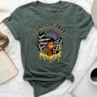 Afro Proud Black Girls Graduation Class Of 2024 Bella Canvas T-shirt - Monsterry UK