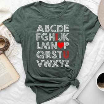 Alphabet Abc I Love You Valentine Day Baby Girl Toddler Bella Canvas T-shirt | Mazezy DE