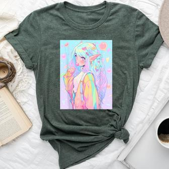 Anime Girl Pastel Kawaii Waifu Elves Girl Bella Canvas T-shirt - Monsterry DE