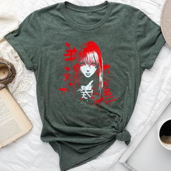 Anime Goth Girl Aesthetic Dark Pastel Edgy Manga Bella Canvas T-shirt - Thegiftio UK