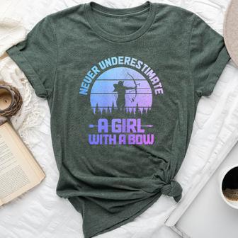 Archery Girl Never Underestimate A Girl With A Bow Hunting Bella Canvas T-shirt - Monsterry AU