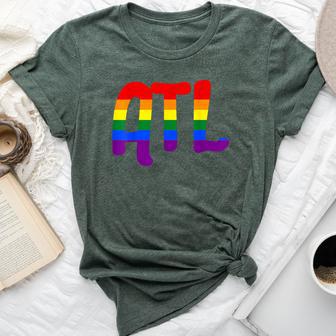 Atl Atlanta Gay Pride Rainbow Flag Bella Canvas T-shirt - Monsterry DE