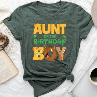 Aunt Of The Birthday Boy Lion Family Matching Bella Canvas T-shirt - Seseable