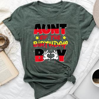 Aunt Of The Birthday Boy Mouse Family Matching Bella Canvas T-shirt - Seseable